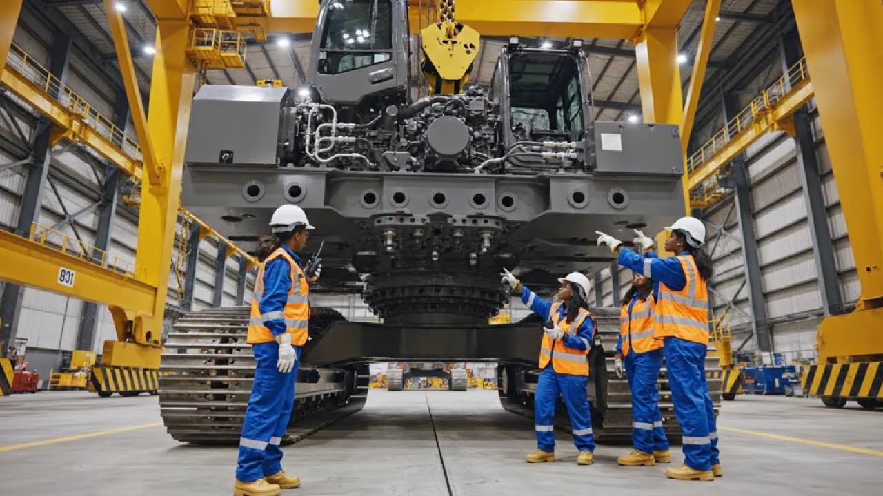 Inside Hitachi Mining Excavators Factory Tour | Massive Heavy Equipment ...