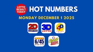 Hot Lotto Numbers December 1 2025