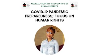 3rd MSAKE COVID 19 Webinar Series  - COVID-19 Pandemic Preparedness: Focus on Human Rights