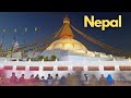 Kathmandu Crowd in Friday RUSH HOUR Sunset Walk Around BOUDDHANATH Nepal 2023