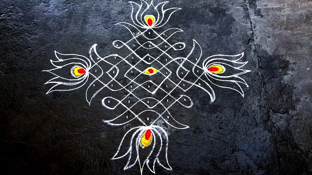 Traditional rangoli designs |Melikala Muggu|kolam 