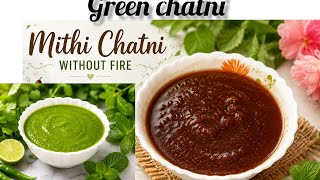 Mithi chatni without fire #green chatni#chaat ki shan our jaan