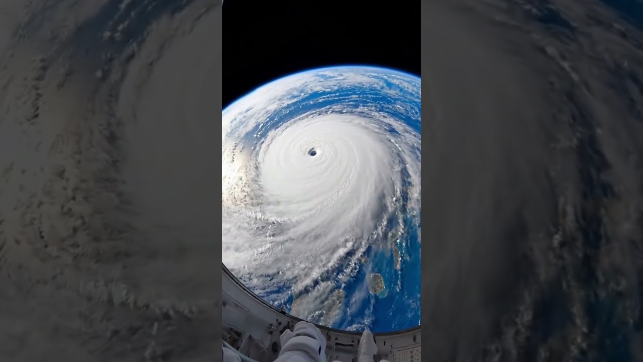 Ураган, видимый с орбиты 