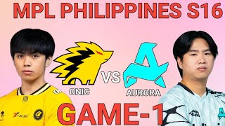 Download Lagu ONIC VS AURORA-GAME-1 | MPL PHILIPPINE S16 | PLAYOFFS#mpl #mlbb#sibol#seagames MP3