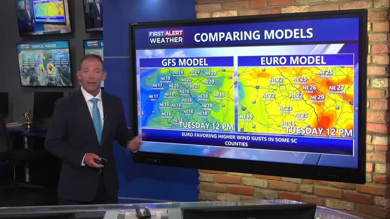 Tracking Imelda, Scattered showers and breezy - YouTube
