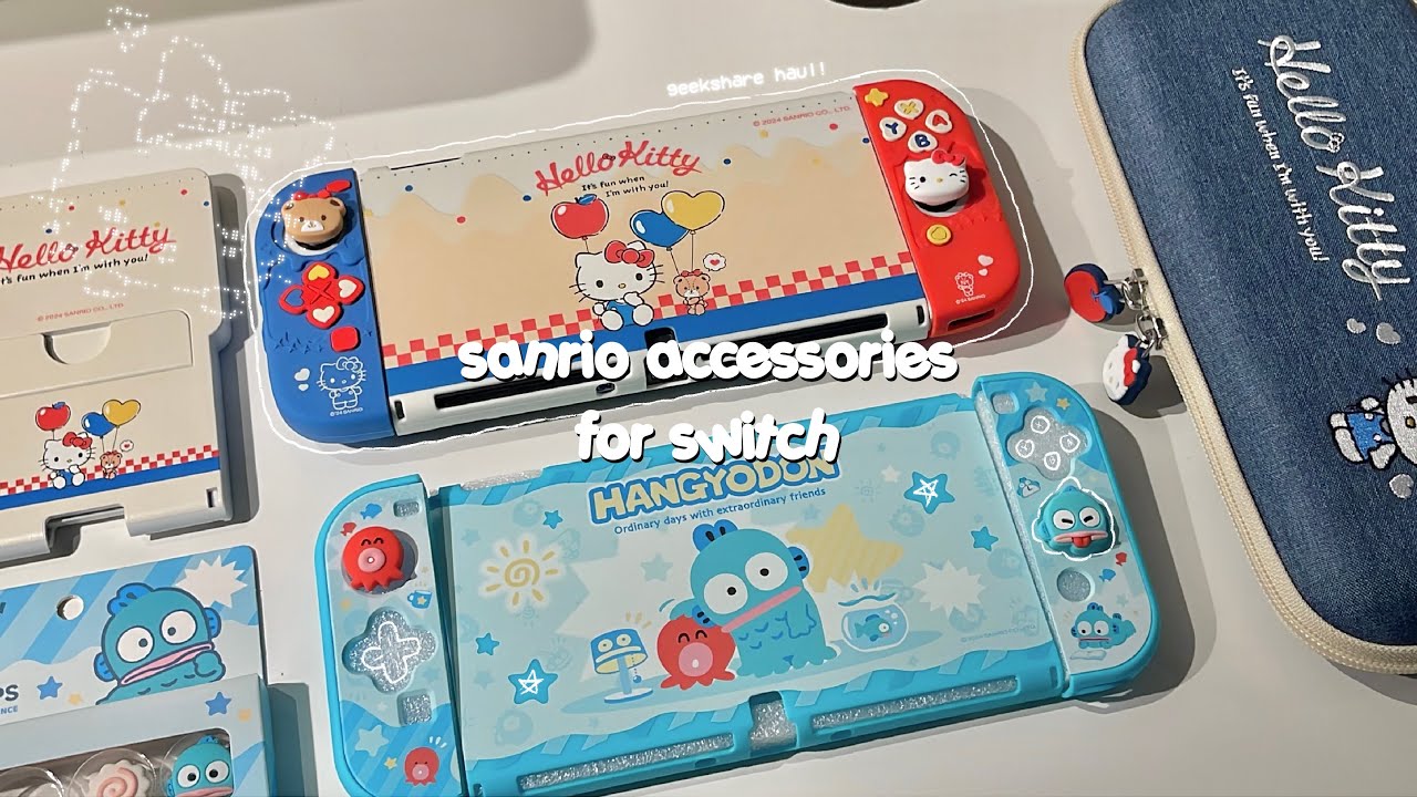 ꒰১ cute nintendo switch accessories ໒꒱ | Sanrio x GeekShare haul!
