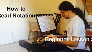 Beginner Lesson 3 - How to Read Notation (1st Position on the Guitar)