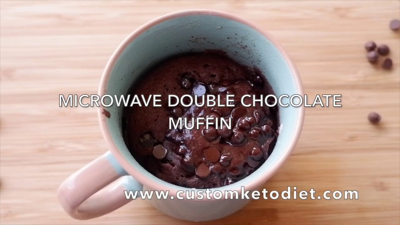 Keto Microwave Double Chocolate Muffin Recipe YouTube