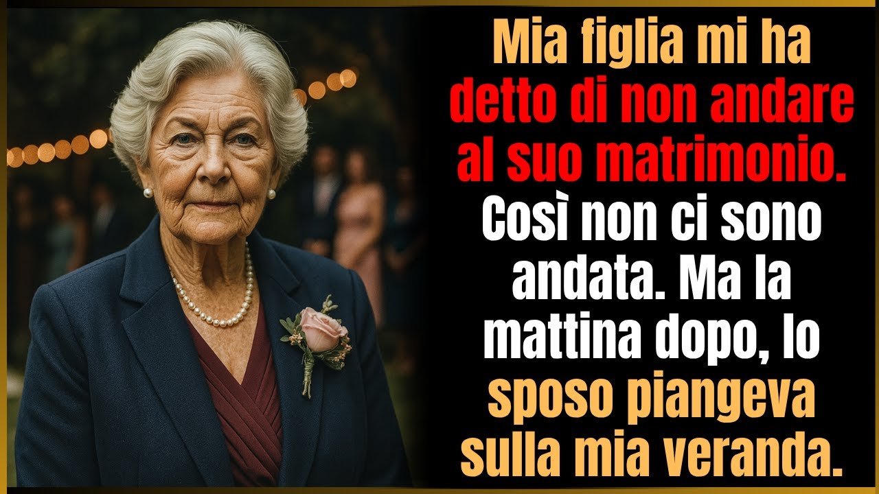 Mia figlia mi ha escluso dal matrimonio, ma il giorno dopo lo sposo piangeva sul mio portico.