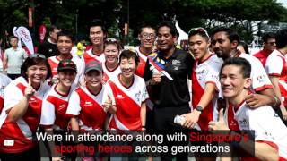 Team Singapore athletes take part in SEA Games baton relay screenshot 5