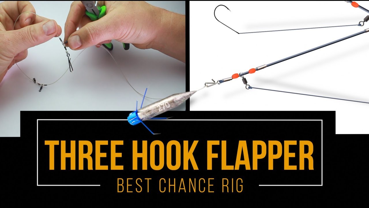 3 quality 2 hook flapper rigs for beach/pier fishing 