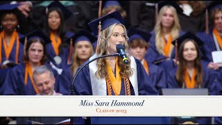 2023 Valedictorian Address, Sara Hammond