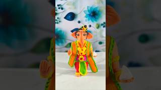 Handmade Lord Ganesha Idol | Air Dry Clay Art #clayart #claycraft #shorts #short #ganesh