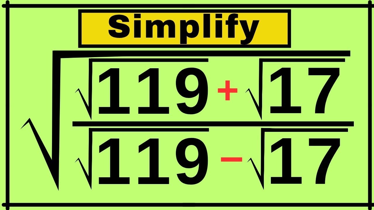 Germany | A Very Nice Square Root Algebra Math Problem | Can You Solve This?