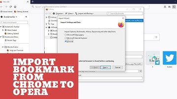 Import Bookmarks From Google Chrome To Opera Browser