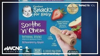 Gerber recalls baby teething sticks