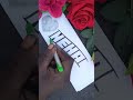 cutting letter marker pen writing #shorts #neha