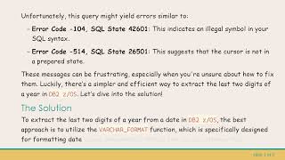How to Extract the Last 2 Digits of a Year in DB2 z/OS with Ease Net Worth