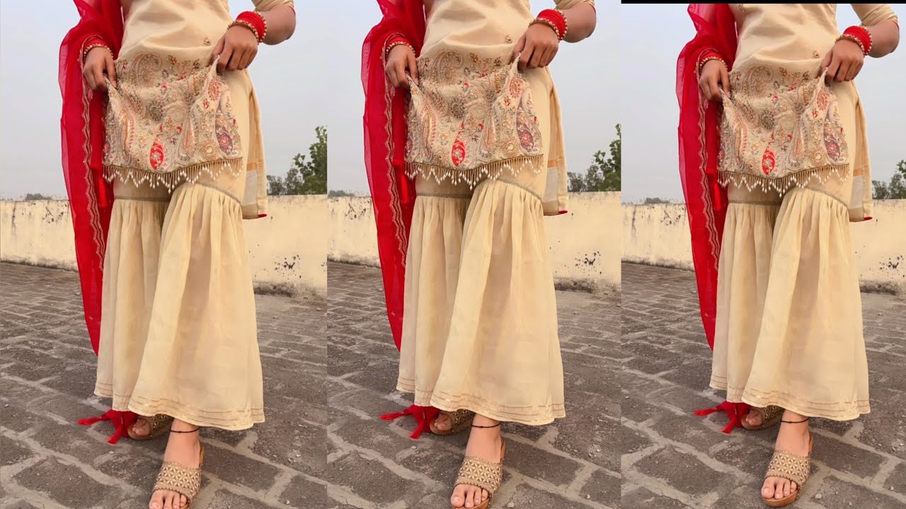 Sharara Cutting And Stitching // ￼Sharara Suit Design // Garara  Cutting And Stitching