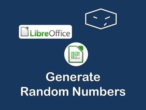 libreoffice calc generate random numbers