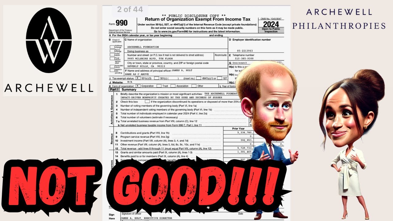 Налоговые декларации Гарри и Меган Арчуэлл демонстрируют ОГРОМНОЕ СНИЖЕНИЕ