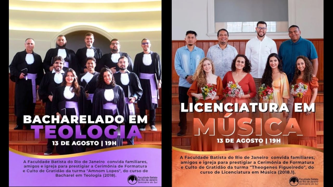 Formatura Bacharelado em Teologia e Licenciatura em Música Seminário do Sul 2022 - 13/08/2022