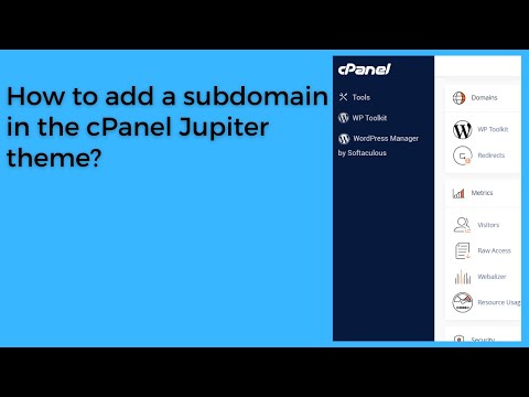 How to add a Subdomain in the cPanel Jupiter theme?