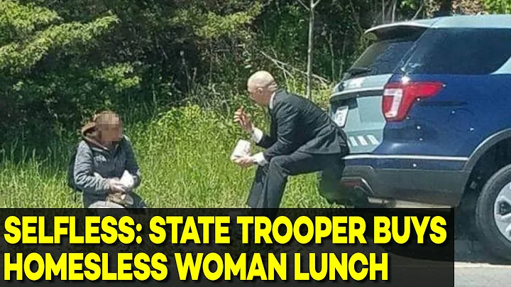 Heartwarming Moment a State Trooper Shared Meal wi...