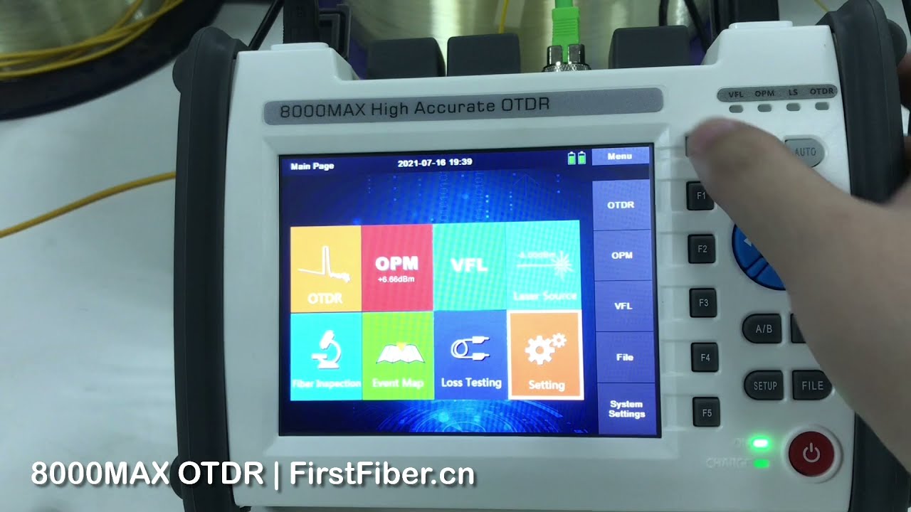 8000MAX OTDR Fiber Optic Reflectometry Video Operation Demo