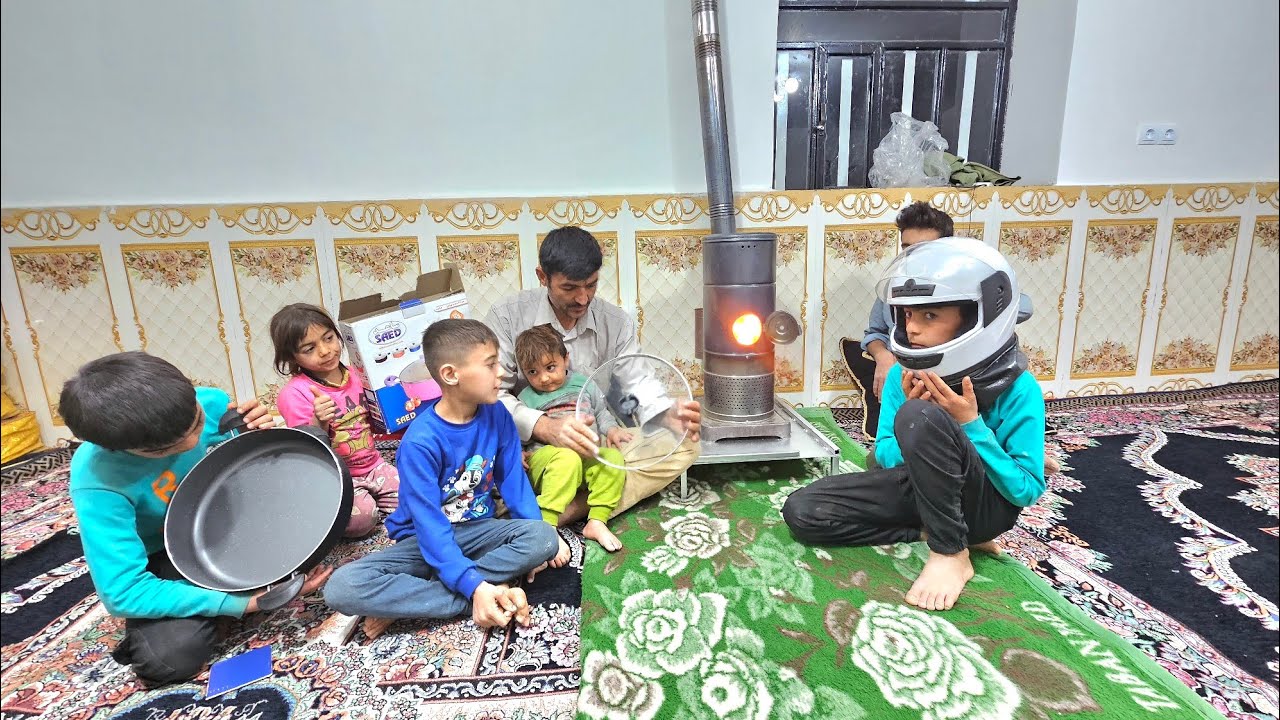 Mr. Ghorbanand thechildren'strip to the city: buying new clothes and household items and being happy