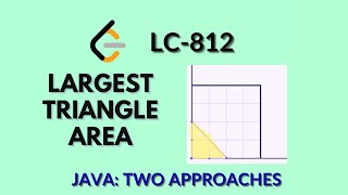 Leetcode 812 | Largest Triangle Area | Java | Two Approaches | Hindi Explanation