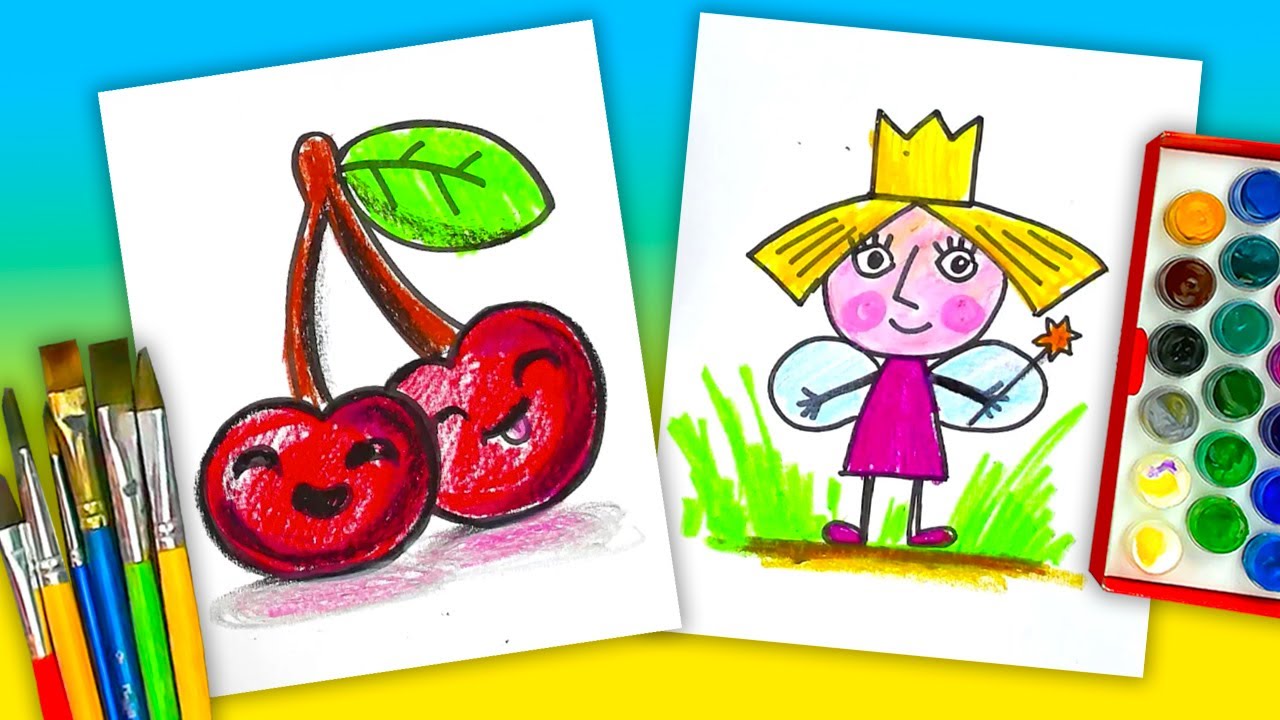 Простые рисунки ЛЕТОМ 😍 РыбаКит папа рисует - YouTube