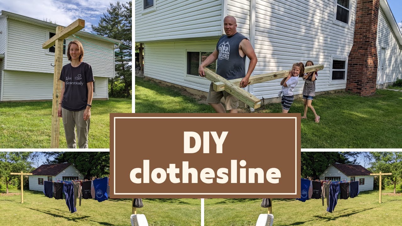 DIY clothesline Save Money on Electricity 1,000 hours outdoors
