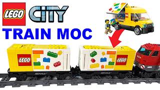Lego Delivery Train MOC - modifying set 60500 LEGO Van