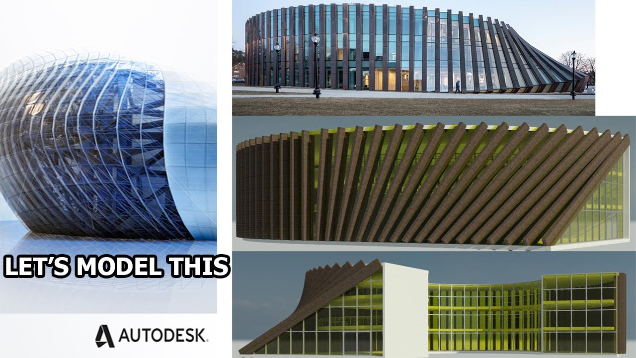 Revit A 2018  (BIG) Circular Shape with Facade Tutorials