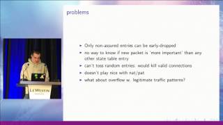 Netdev 2.1 Talk - Netfilters Connection Tracking Subsystem By Florian Westphal