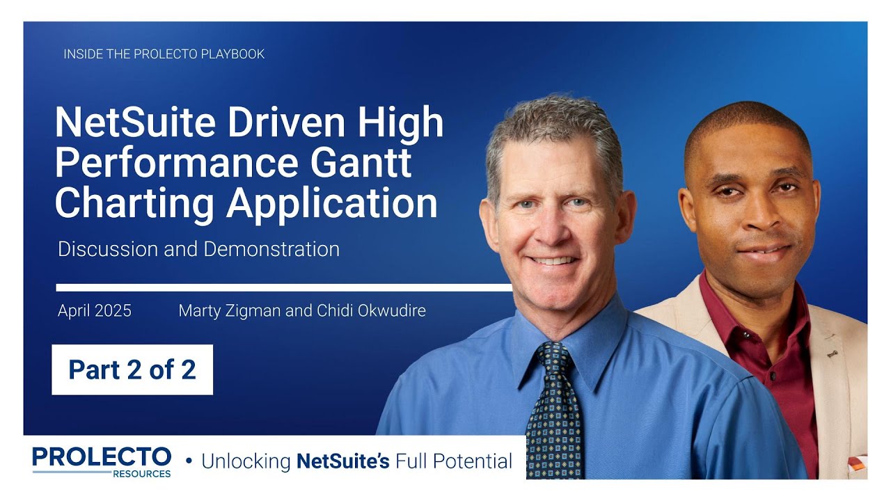 NetSuite Driven High Performance Gantt Charting Application 2 of 2