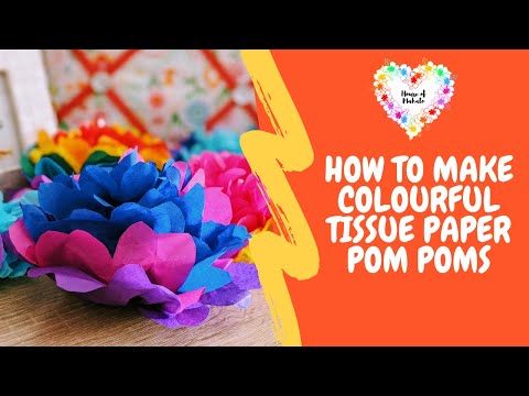 Easy DIY Tissue Paper Pom Poms [Video]