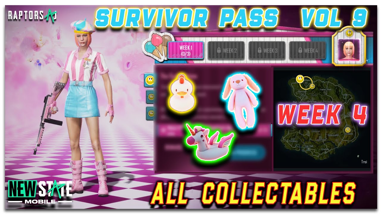 PUBG NEW STATE VOL 9 WEEK 4 STORY MISSIONS | ALL LOCATIONS | 4K |