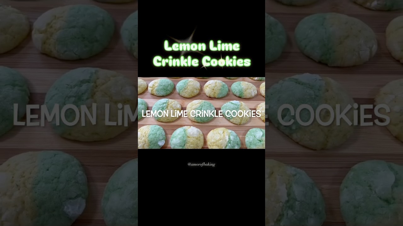 Lemon Lime Crinkle Cookies 🍋🍋‍🟩☀️✨