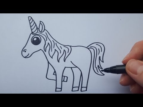 How to draw a unicorn | Hoe teken je een eenhoorn - YouTube