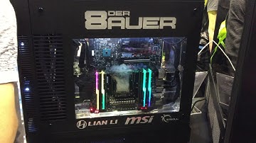Submerged Trident Z RGB Build @ Gamescom 2017 Caseking booth, Built by Der8auer