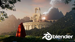 Making this Fantasy Castle Scene in Blender 4.0 | Concept Art Timelapse