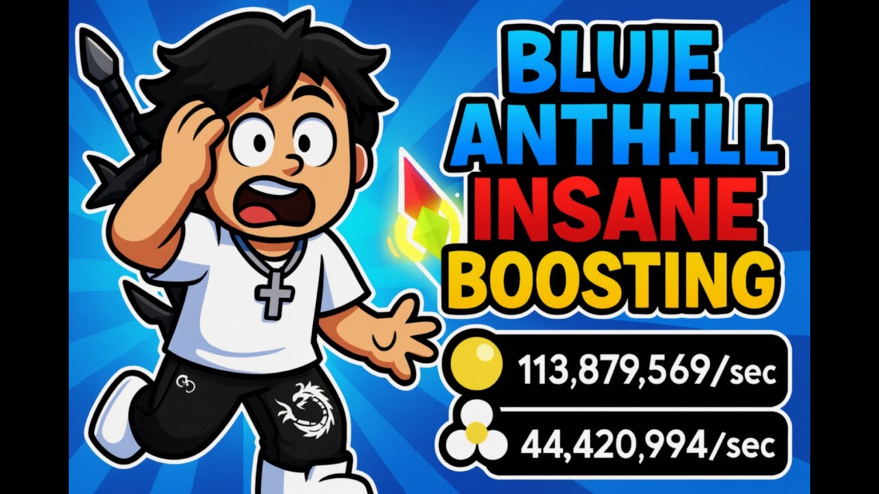 My BIGGEST Blue Boost Ever! 113M/sec (without blue passive) Ants simulator 2