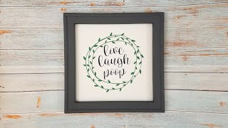 Reverse Canvas with Heat Transfer Vinyl [Video Tutorial & Blog Post]