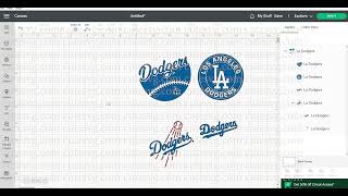 LA Dodgers SVG, PNG, DXF, EPS Cutting files