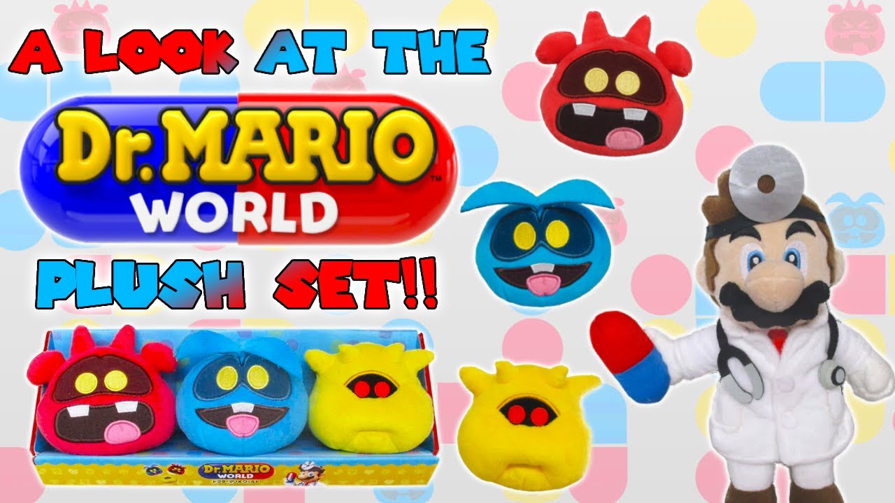 A Look At The Dr. Mario World Plush Set!! - YouTube