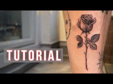 🌹 How to Tattoo a Realistic Rose | Full Tutorial