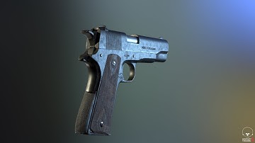 WWII Colt 1911 3D Model Turntable