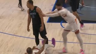 NBA Phoenix vs Dallas: Nurkic pushed Grant Williams after standing over Kevin Durant